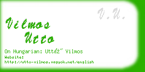 vilmos utto business card